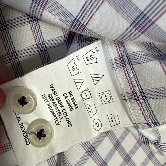 Tommy Hilfiger Men's Button Down Long Sleeve Wrinkle Free 18 34/35 Plaid 2X - Picture 3 of 10